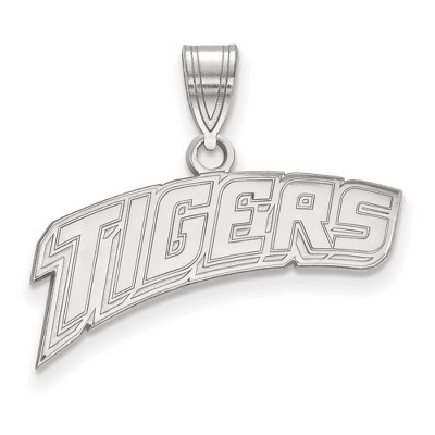 Black Bow Jewelry 14k White Gold Louisiana State Fighting Tigers NCAA Medium Pendant