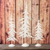 Transpac Rustic Metal Snowy Trees Set of 3 for Christmas Decor, Charming Decorative Objects for Holiday Home Styling - 3 of 4