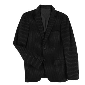 bar III Mens Slim-Fit Black Stripe Two Button Blazer Jacket - 1 of 2