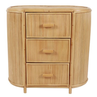 Lulu Natural Bamboo 3 Drawer Console 