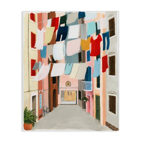 Stupell Industries Laundry Clothesline Between Apartments, 30" x 40" - image 1 of 4