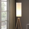 58.5" Lauren Modern Natural Tripod Floor Lamp for Living Room Bedroom Office House Home - 3 of 4