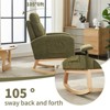 NicBex Modern Solid Wood Accent Chairs for Living Room,Upholstered Arm Chair Rocking Chair with Side Pocket & Adjustable Footrest - 3 of 4