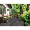 Vynxaria 20 Piece Set of 12x12 Dark Gray Wood Plastic Composite Tiles, Waterproof, Rust Resistant for Patio, Yard - 2 of 4