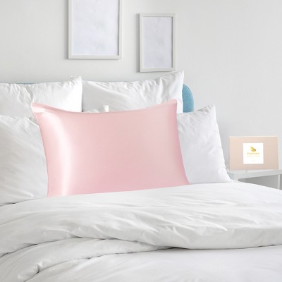 1 Pc Queen Silk for Hair and Skin Pillowcase Pink - PiccoCasa