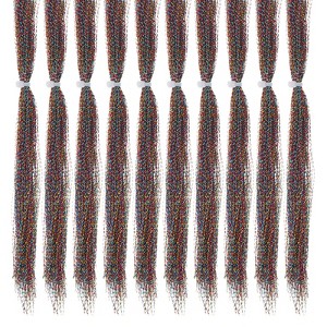 Unique Bargains Holographic Dry Flies Thread Tying Supplies Flash Fly Fishing Line 10 Pcs - 1 of 4
