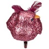 Northlight Glitter Left Facing Bird Clip-on Christmas Ornament - 4" - Berry Pink - image 2 of 4