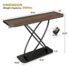Bekrvio Industrial Console Table 47.4" Rustic Entryway Table with Black Metal Frame - 2 of 4