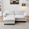 KWPZQEB Sectional Sofa, Modern Chenille Couch Sofa w/ Double-Layer Seat Cushion&Armrest, 2/3/4-Seater Sofa w/ Deep Seat for Living Room - 2 of 4