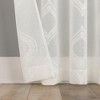 No. 918 1pc 50"x84" Ravenna Embroidered Medallion Sheer Rod Pocket Curtain Panel White - 3 of 4