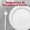 Smarty Had A Party Silver w/ White Handle Plastic Dinner Forks - 480 pcs - 2 of 4