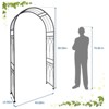 Metal Garden Arch Trellis, Wedding Arch Flowers Frame Backdrop Stand, Garden Arch Arbor for Climbing Plants, Metal Archway for Party Decor - 2 of 4