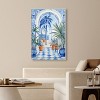 Art Remedy Blue and White Palms Tropical Bathroom Wall Art Framed - 2 of 4