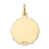 Black Bow Jewelry 14k Yellow Gold Special Daughter Engravable Disc Charm or Pendant 15mm - 4 of 4
