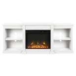 Union Electric Fireplace TV Stand with Side Shelves for TVs up to 70" -  Room & Joy