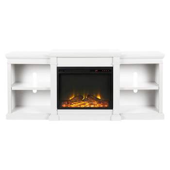 Union Electric Fireplace TV Stand with Side Shelves for TVs up to 70" -  Room & Joy