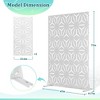 TOAOTBNBO Metal Privacy Screen with Stand, Decorative Privacy Fence Panels with Star Pattern, Outdoor Privacy Screen for Garden, White - 3 of 4