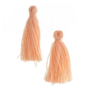 John Bead 1in Light Peach Cotton Tassels Ornament for DIY Crafts Party Decorations, 20pcs - 1 of 4