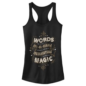 Juniors Womens Harry Potter Dumbledore Humble Wisdom Racerback Tank Top - 1 of 4