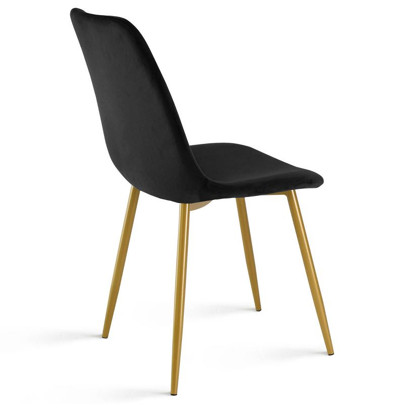 Set of 4 Bingo Upholstered  Side Chair Gold Leg-Maison Boucle, 4 of 9