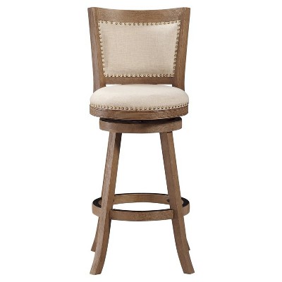 29" Melrose Distressed Barstool Driftwood Ivory - Boraam