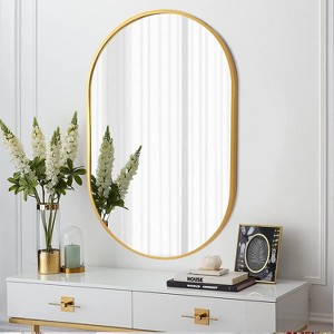 Metal Oval Wall Mirror – Living Room & Bathroom Ready - 1 of 4
