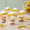 Bright Creations 100-Pack Twist Tie Bows, Metallic Gold Pre-Tied Satin Ribbon for Gift Wrap Bags Boxes, Party Favors, Baked Goods, Crafts, 2.5x3 in - 3 of 4
