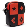 DC Comics Bag, Crossbody, Harley Quinn Diamonds Icons Red Black, Vegan Leather - 2 of 4