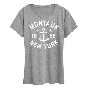 Women's - Instant Message - Montauk New York Short Sleeve Graphic T-Shirt - 1 of 4