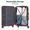 Lyngins 3-Piece Stylish Vertical Stripe Family Hardside Luggage Set – 20" Carry on Luggage, 24" & 28" Suitcases, Waterproof Anti-Scratch ABS Shell - 4 of 4