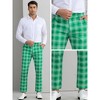 Lars Amadeus Men's Color Block Straight Leg Pattern Plaid Pants - 4 of 4