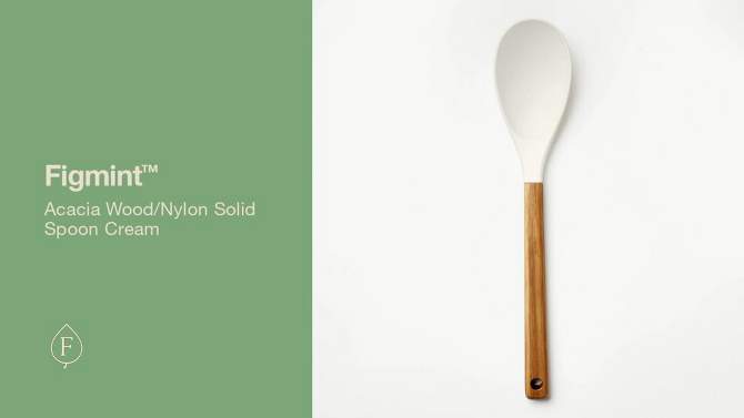 Acacia Wood/Nylon Solid Spoon Cream - Figmint&#8482;, 2 of 8, play video