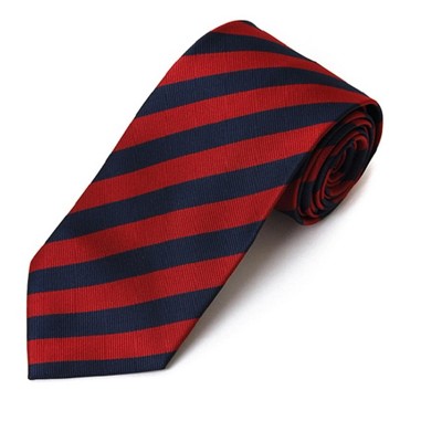 Men's College 1/2" Stripes Colored Woven Slim Neck Tie