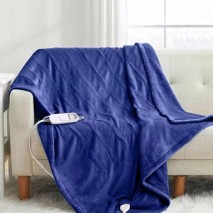 Peace Nest Thicker Dual-Side Flannel Heated Electric Throw Blanket with 10 Heating Levels - 1 of 4
