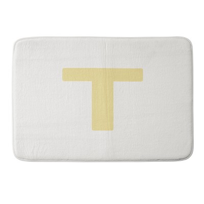 Deny Designs April Lane Art Block Monogram Memory Foam Bath Mat