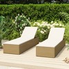 vidaXL Sunlounger Poly Rattan Brown and Cream White - 2 of 4