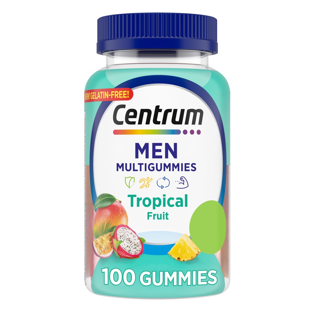 Photos - Vitamins & Minerals Centrum Men's Multivitamin Gummies - Tropical Fruit - 100ct 