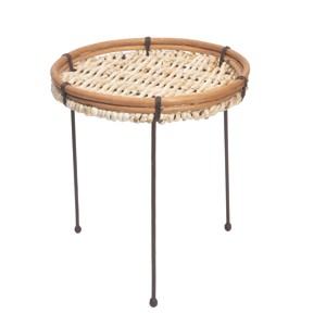 Transpac Wood 11.41 in. Brown Everyday Pin Leg Plant Stand - 1 of 2