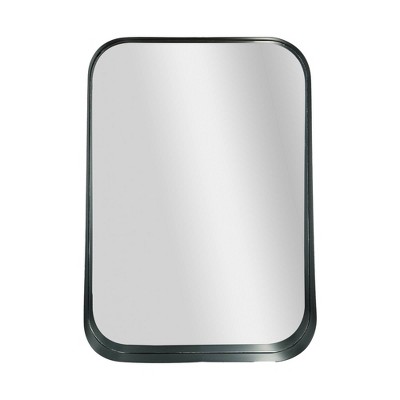 20" x 28" Thin Raised Lip Metal Framed Rectangle Accent Mirror Black - Head West