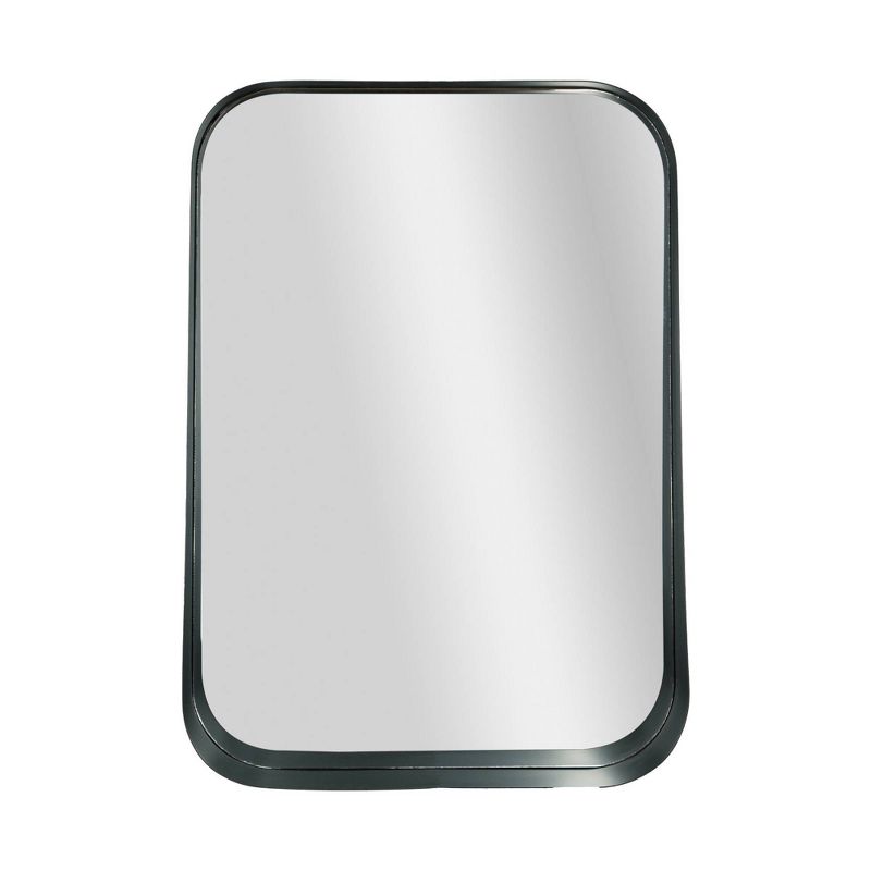 20&#34; x 28&#34; Thin Raised Lip Metal Framed Rectangle Accent Mirror Black - Head West, 1 of 9