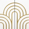 VYNXARIA Modern White Fluted Sideboard Buffet with Gold Accents and Adjustable Shelves - 4 of 4