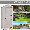 NicBex 78.75 Inch Tall Outdoor Storage Shed with Handle,Tin Roof and Magnetic Latch for Backyard Garden,Patio,Gray - 4 of 4