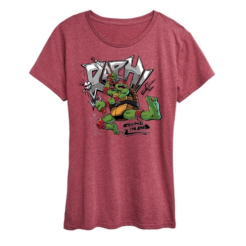 Women's Teenage Mutant Ninja Turtles Raphael Going In Loud Short Sleeve ...