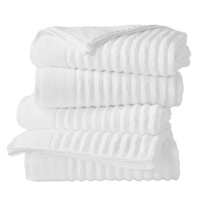 Zero-Twist, 100% Combed Cotton Ribbed Bath Towel Set