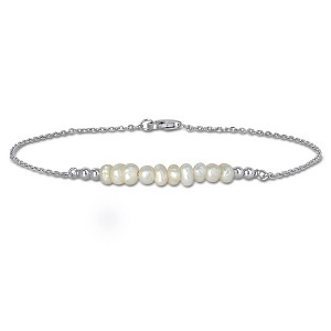 EVERLY JEWELRY Gemstone Bead Bracelet in Silver - Multiple Metal Color and Gemstone Options. - 1 of 4