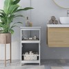 Costway Bathroom Floor Cabinet Side Storage Organizer with Open Shelf & Single Door Grey/White - 2 of 4