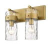 Fontaine 2-Bulb Glass Vanity Light - Dimmable, Damp Rated, Elegant Design for Bathroom - 3 of 4