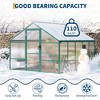 Garvee Walk-In Greenhouse with Polycarbonate Panels, Aluminum Frame, Quick Setup, Roof Vent, Outdoor Garden Greenhouse - 4 of 4