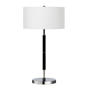 Hudson and Canal 25" Tall 2-Light Table Lamp with Fabric Shade - 1 of 4