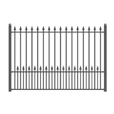 ALEKO Munich Style DIY Iron Wrought Steel Fence 5.5' X 5' High Quality Ornamental Fence